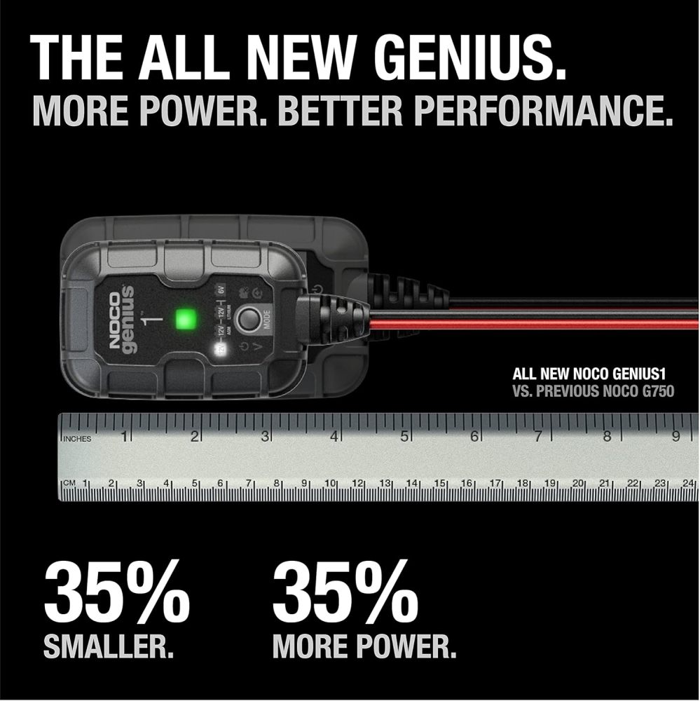 1A 6V/12V Smart Fully Car Automatic Intelligent Battery Charger  Automatic Maintainer, Trickle Charger  Desulfator with Overcharge Protection  Temperature Compensation  for Lead-Acid and Lithium Batteries