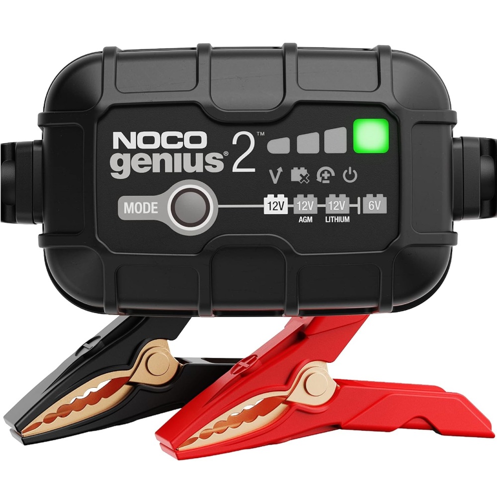 2A 6V/12V Smart Battery Charger – Automatic Maintainer, Trickle Charger & Desulfator with Overcharge Protection & Temperature Compensation – for Lead-Acid & Lithium Batteries