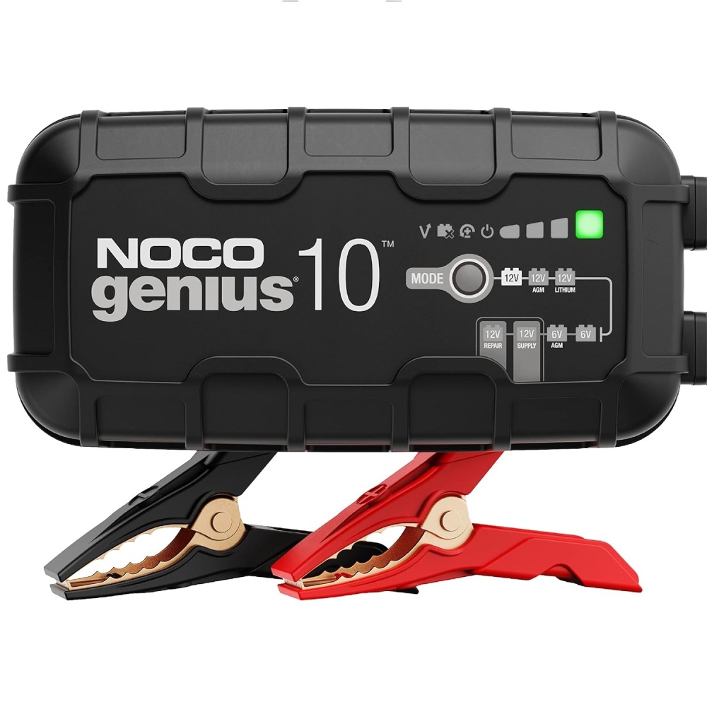10A 6V/12V Smart Battery Charger – Automatic Maintainer, Trickle Charger & Desulfator with Overcharge Protection & Temperature Compensation – for Lead-Acid & Lithium Batteries