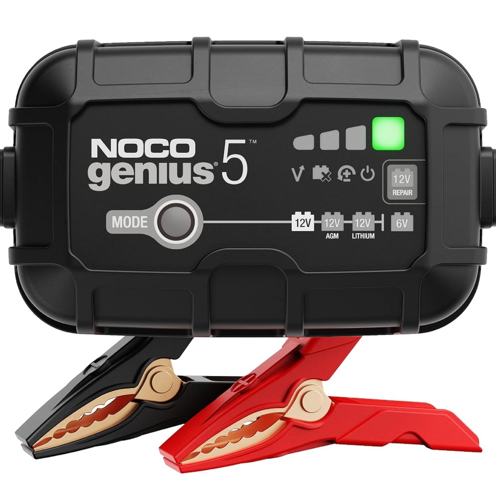 5A 6V/12V Smart Battery Charger – Automatic Maintainer, Trickle Charger & Desulfator with Overcharge Protection & Temperature Compensation – for Lead-Acid & Lithium Batteries