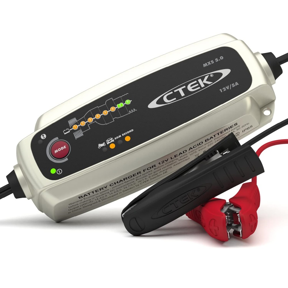 5.0 Battery Charger with Automatic Temperature Compensation, 12V 5Amp (EU Plug)