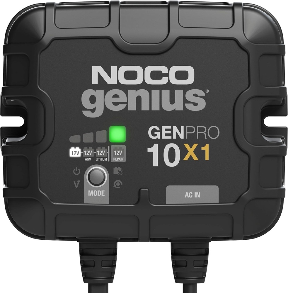 10A Onboard Battery Charger - 10A Per Bank, 12V Waterproof Marine Charger with Overcharge Protection & Temperature Compensation – for Lead-Acid & Lithium Batteries