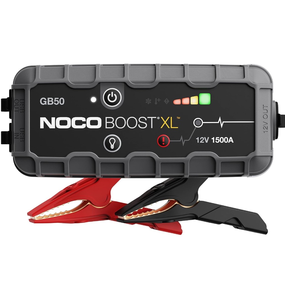 1500A UltraSafe Jump Starter – 12V Lithium Battery Booster Pack, Portable Jump Box, Power Bank & Jumper Cables - for 7.0L Gas and 4.5L Diesel Engines