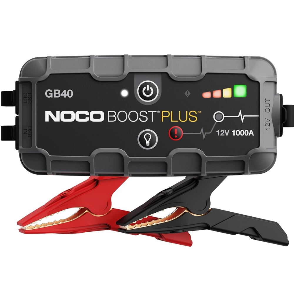 1000A UltraSafe Jump Starter – 12V Lithium Battery Booster Pack, Portable Jump Box, Power Bank & Jumper Cables - for 6.0L Gas and 3.0L Diesel Engines