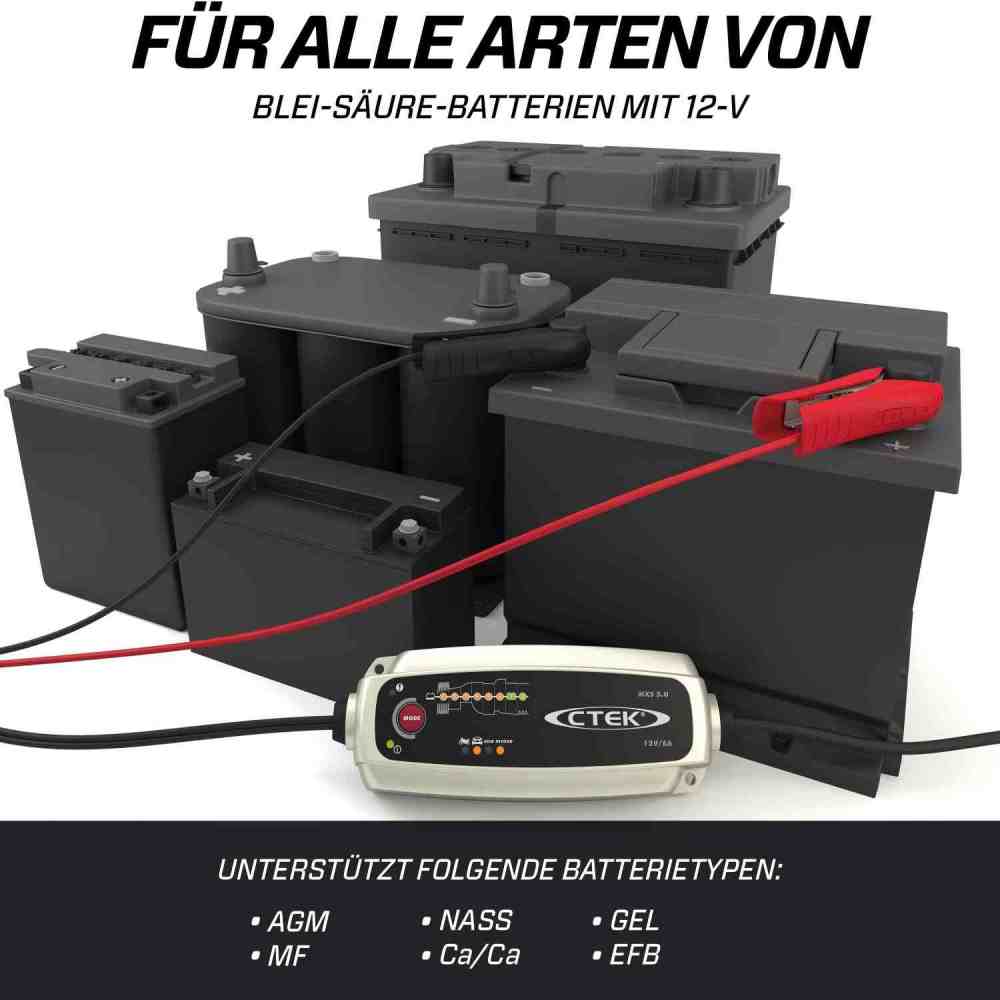 5.0 Battery Charger with Automatic Temperature Compensation, 12V 5Amp (EU Plug)