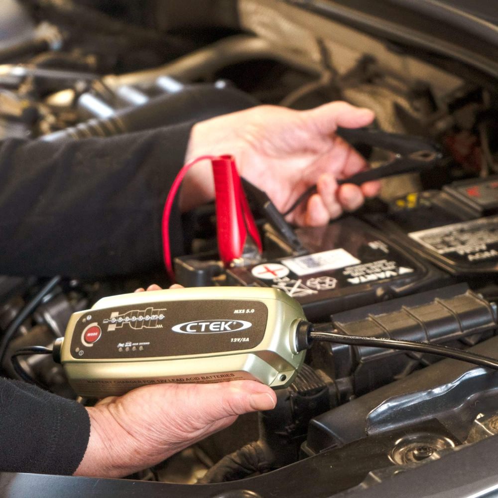 5.0 Battery Charger with Automatic Temperature Compensation, 12V 5Amp (EU Plug)