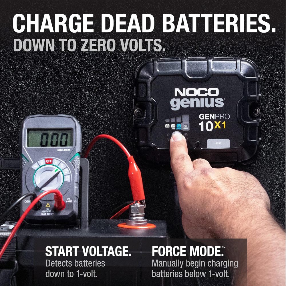 10A Onboard Battery Charger - 10A Per Bank, 12V Waterproof Marine Charger with Overcharge Protection & Temperature Compensation – for Lead-Acid & Lithium Batteries