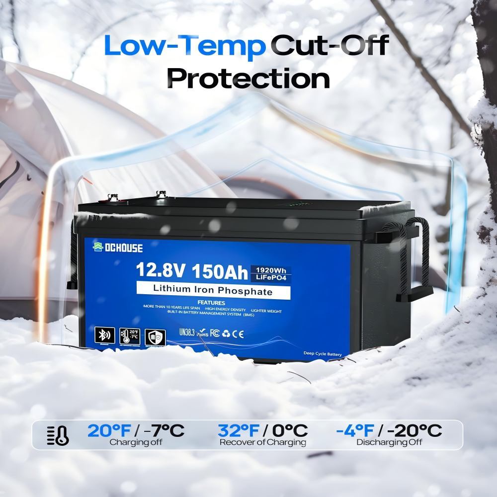 12V 150Ah Deep Cycle Batteries LiFePO4 Lithium Battery with SOC Status Indicators, Bluetooth & Low Temp Cut-off, 12V Lithium Battery Up to 15000 Cycles, 120A BMS Perfect for Caravans, Trolling Motors, Camping