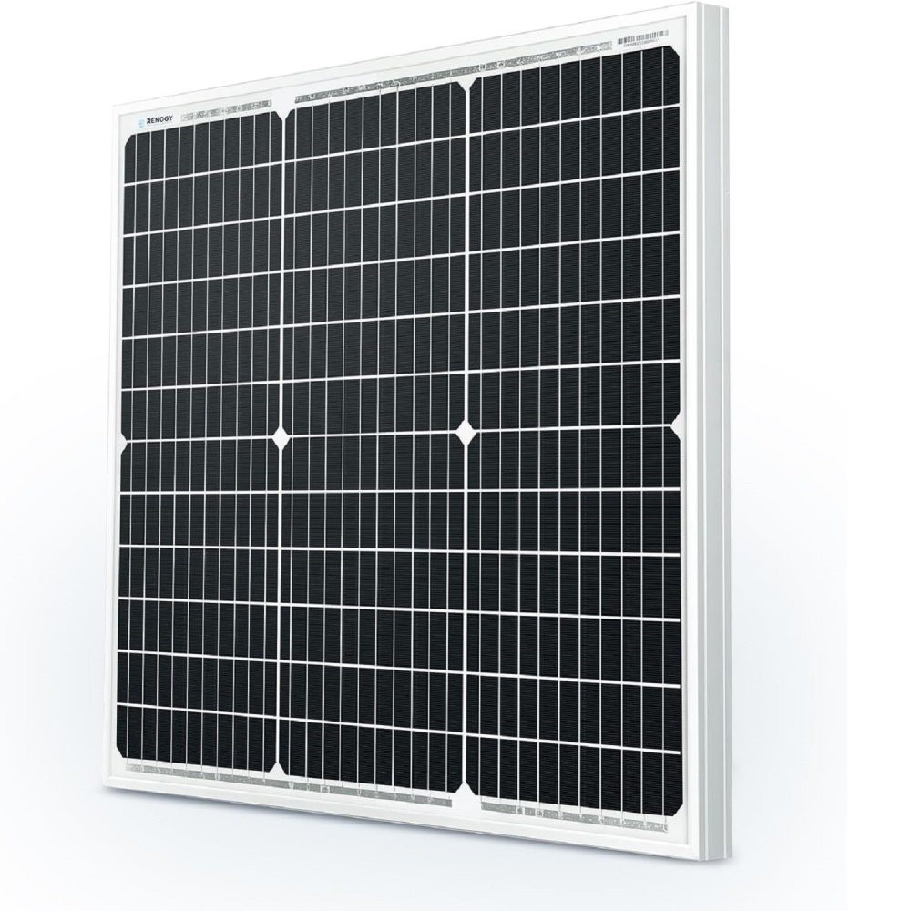 Solar Panel 50 Watt 12 Volt, High-Efficiency 50W Solar Panel Monocrystalline PV Module Power Charger for RV Marine Rooftop Farm Battery and Other Off-Grid Applications