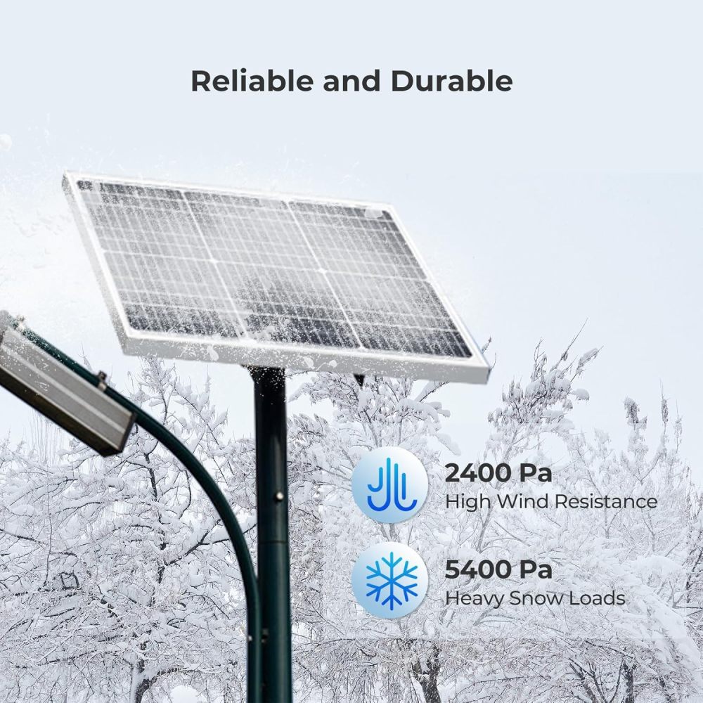 Solar Panel 50 Watt 12 Volt, High-Efficiency 50W Solar Panel Monocrystalline PV Module Power Charger for RV Marine Rooftop Farm Battery and Other Off-Grid Applications
