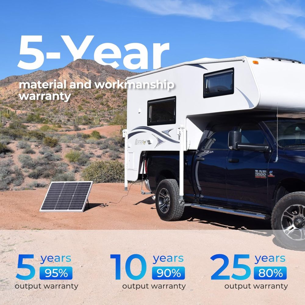 Solar Panel 50 Watt 12 Volt, High-Efficiency 50W Solar Panel Monocrystalline PV Module Power Charger for RV Marine Rooftop Farm Battery and Other Off-Grid Applications