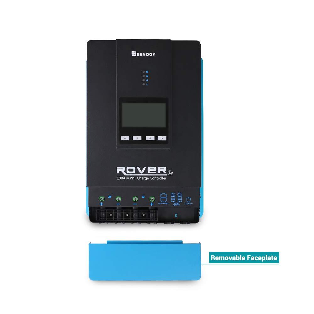 100A 12V/24V/36V/48V Solar and Wind Energy MPPT Controllers,Renewable Energy Controllers,Solar Charge Controller Auto DC Input MPPT Charge Controllers for Solar Panels Adjustable LCD for Gel Sealed Flooded Lithium Batteries
