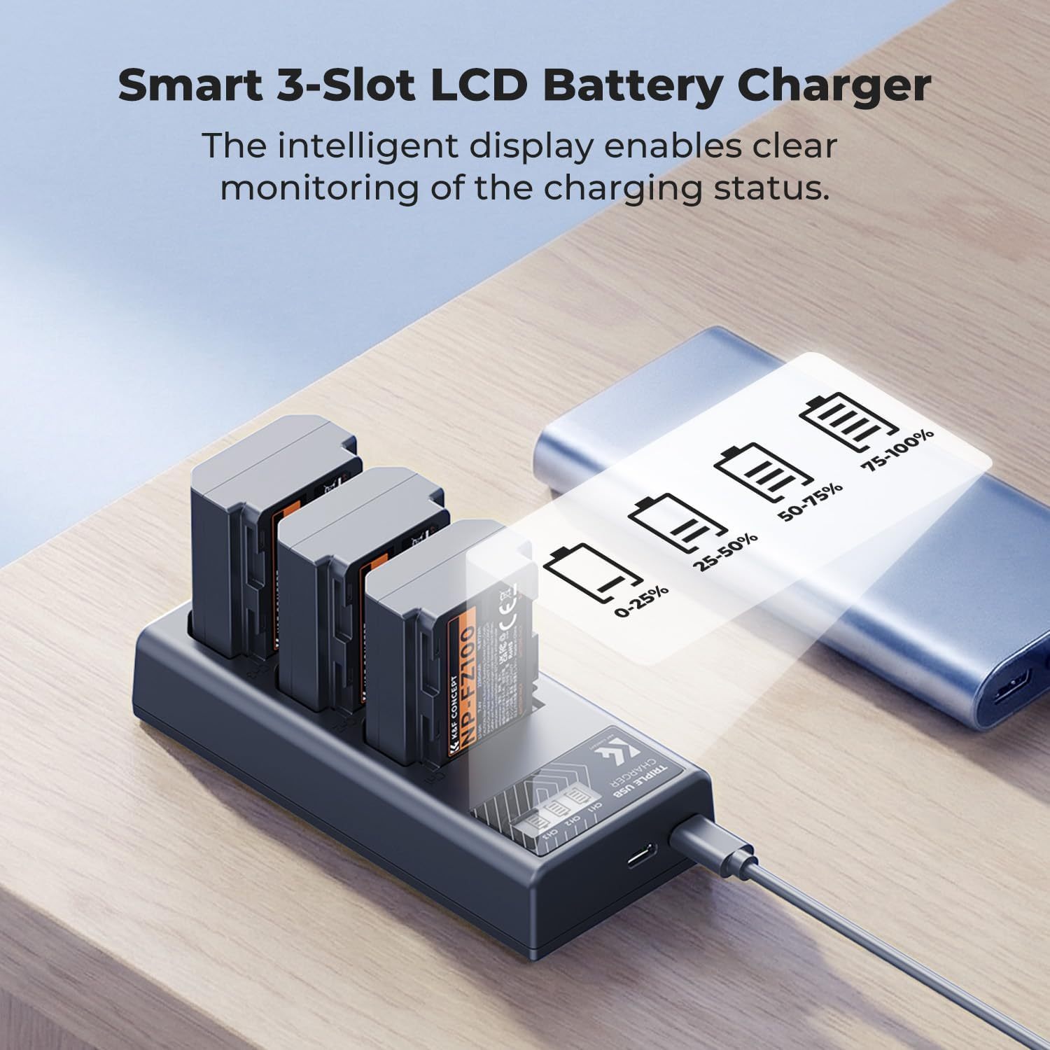 NP-FZ100 Replacement Battery and Charger Kit for Sony Alpha 9 ZV-E1