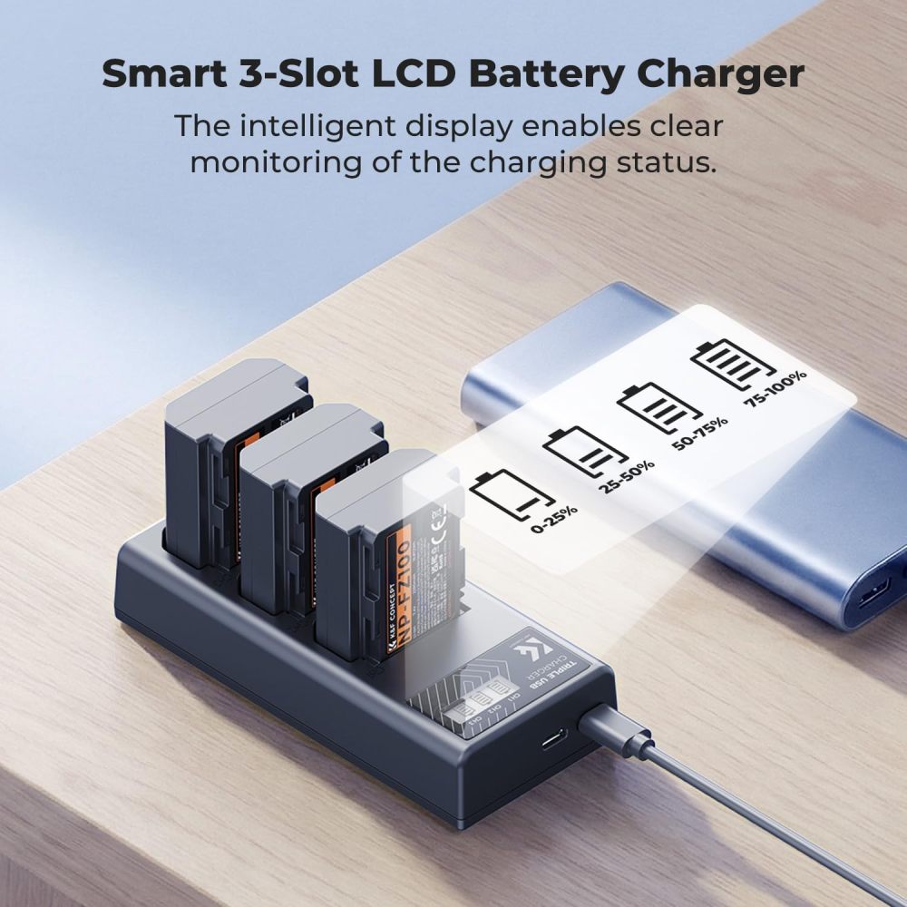 NP-FZ100 Replacement Battery and Charger Kit for Sony Alpha 9 ZV-E1