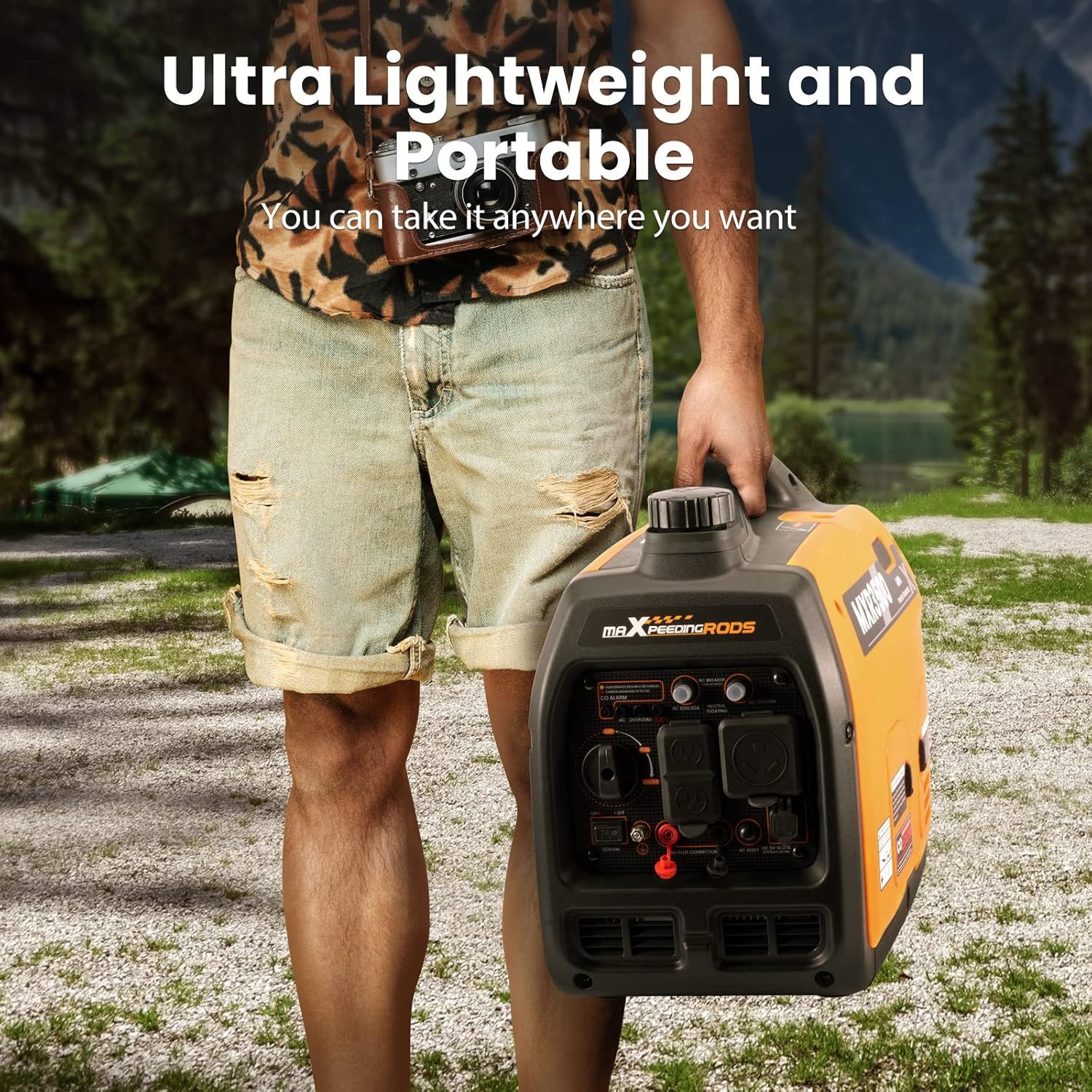 3300 Watt Portable Inverter Outdoor Generators Gas Powered for Home Backup Power