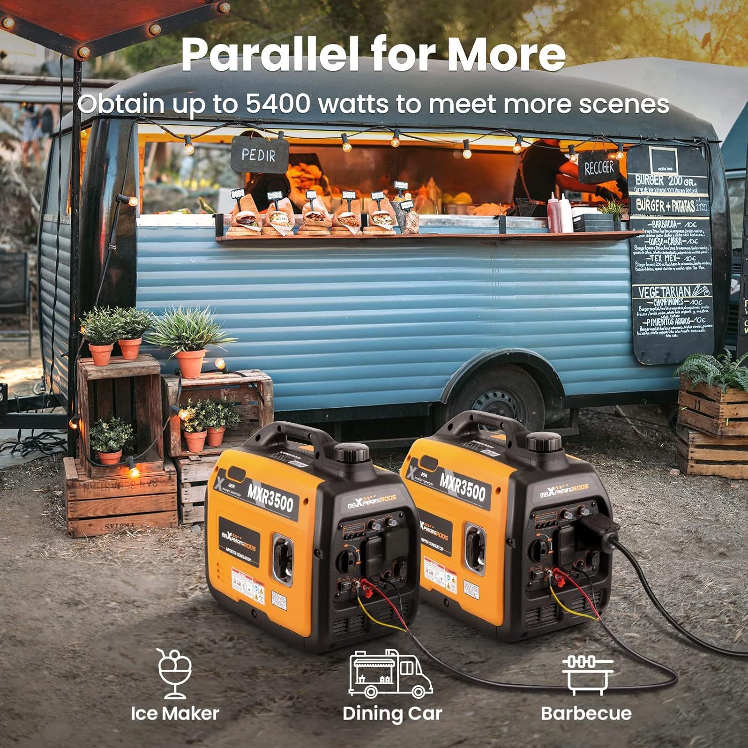 3300 Watt Portable Inverter Outdoor Generators Gas Powered for Home Backup Power