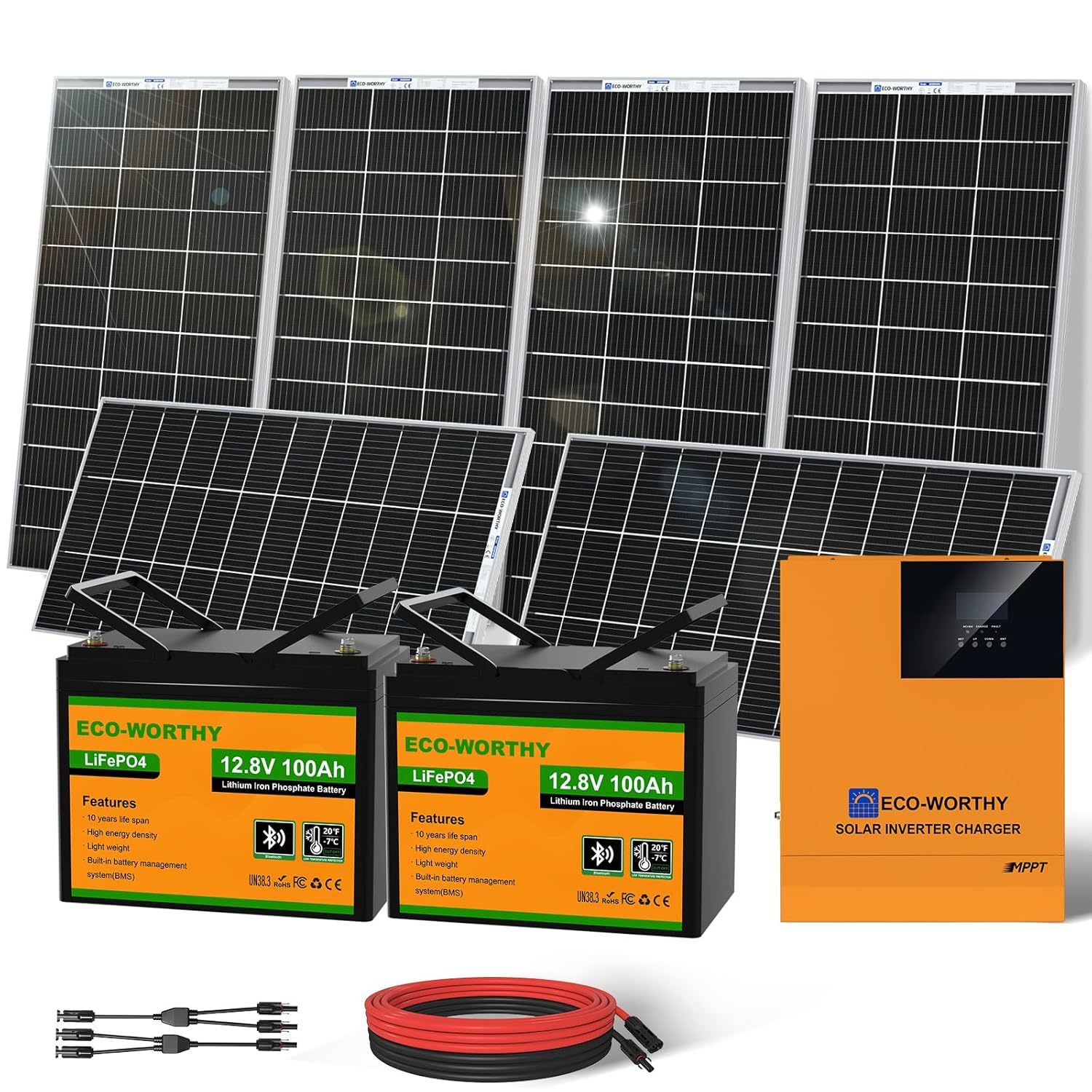 24V 4.68 kWh Solar System Complete Set for Caravans,Motorhomes,Boats