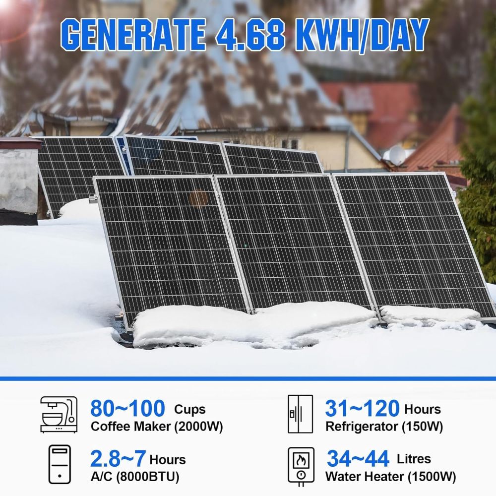 24V 4.68 kWh Solar System Complete Set for Caravans,Motorhomes,Boats
