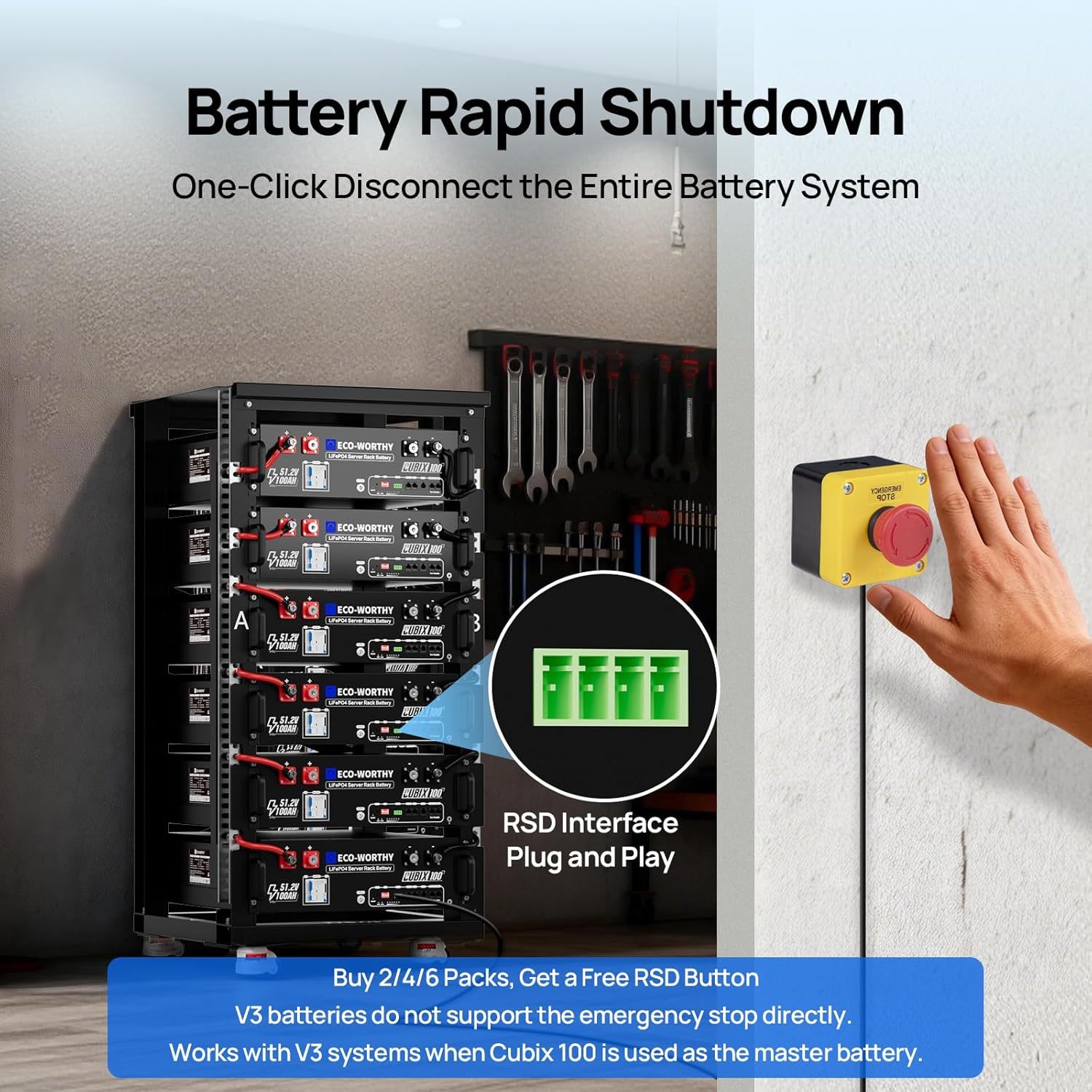 48V 100Ah LiFePO4 Lithium Battery for Solar Energy Storage, Home Backup Power