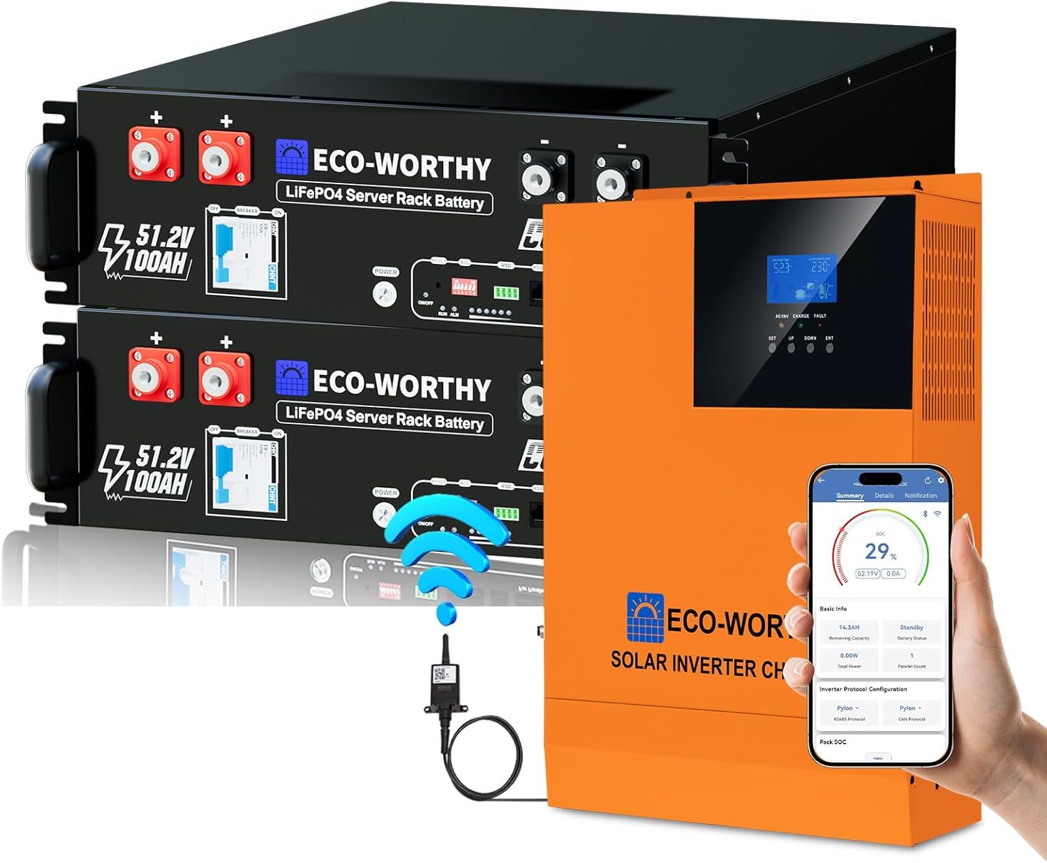 48V 100Ah LiFePO4 Lithium Battery for Solar Energy Storage, Home Backup Power