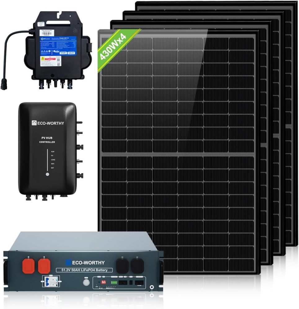 4.68KWH 110V/120V Solar Power Complete Kit 48V 50Ah LiFePO4 Off‑grid Backup