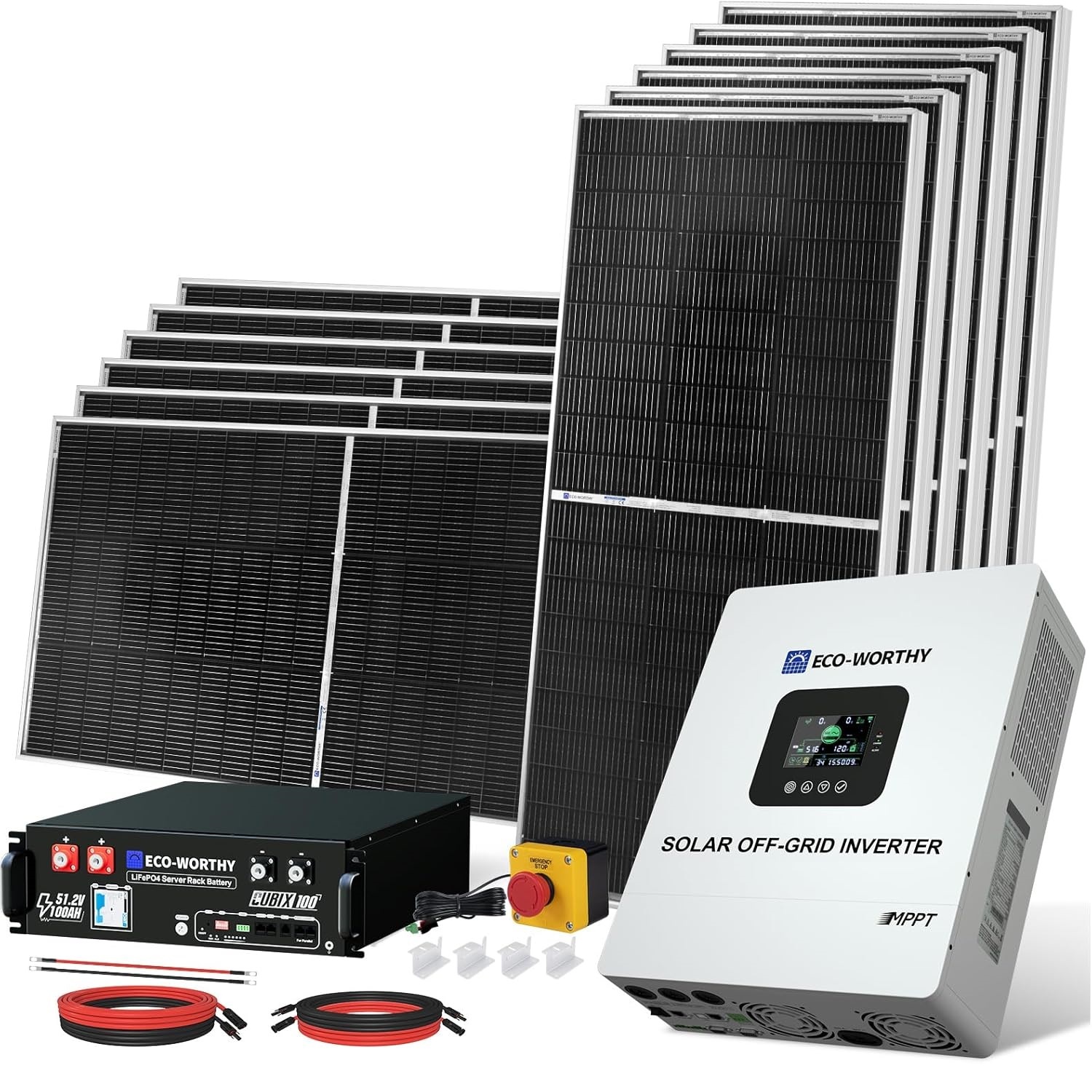 48V 100Ah LiFePO4 Lithium Battery for Solar Energy Storage, Home Backup Power