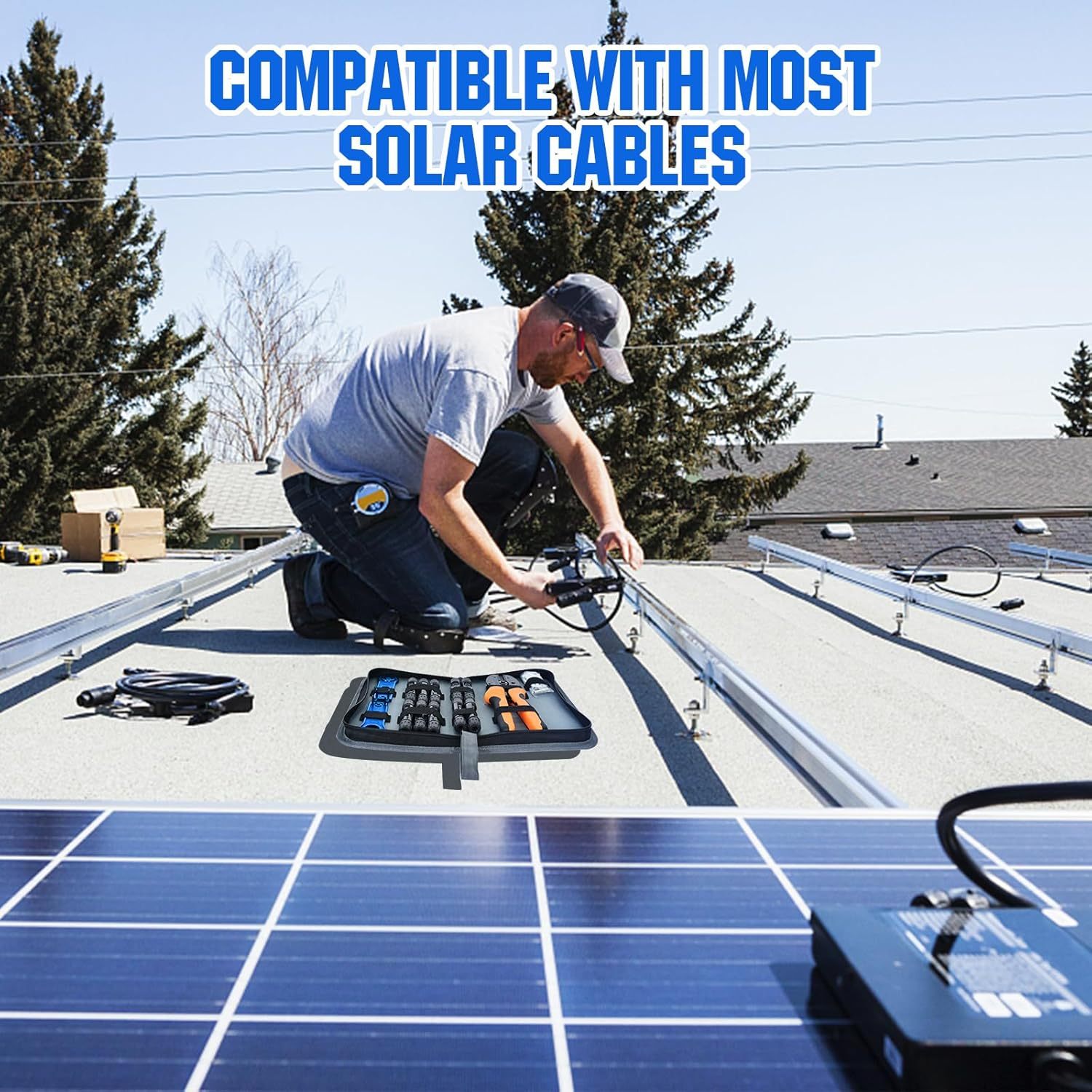 Solar Crimper Tool Kit 13 PCS for Solar Panel Installation