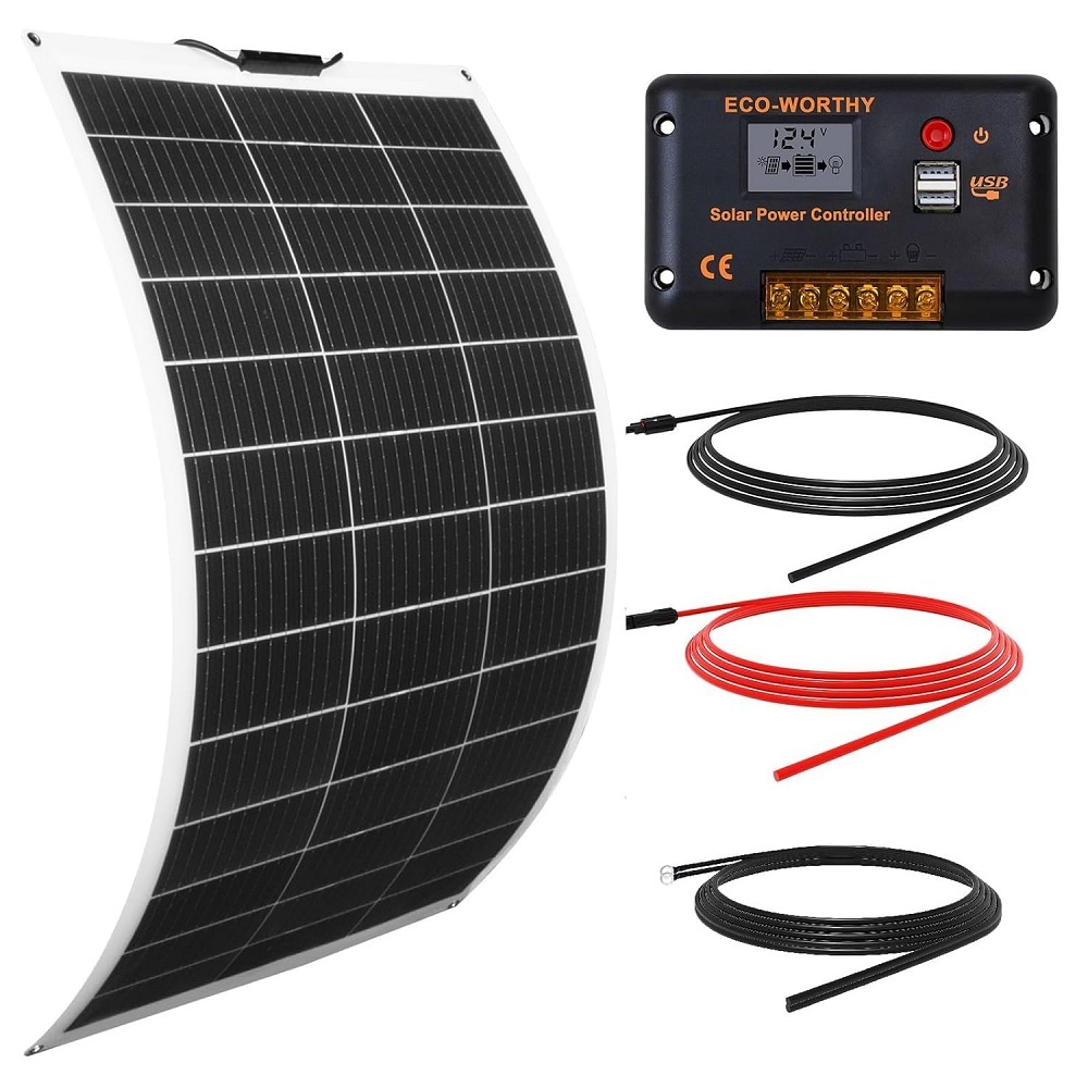 130W 12V Flexible Solar Panel Kit for Golf Cart 48V 60V 72V