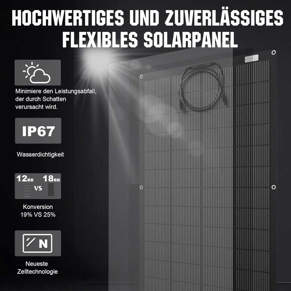 400W 18V Flexible Solar Panel Kit for Off-grid Solar System