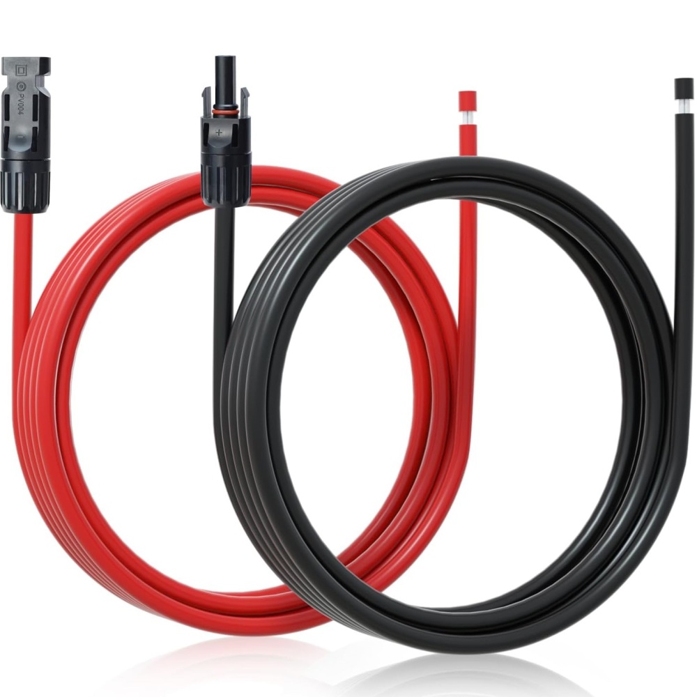 Solar Connectors Y Branch and 10FT 10AWG Solar Extension Cable for Panels