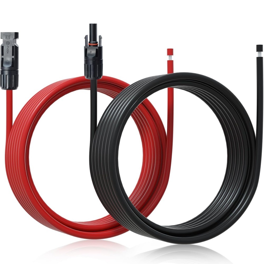 Solar Connectors Y Branch and 10FT 10AWG Solar Extension Cable for Panels
