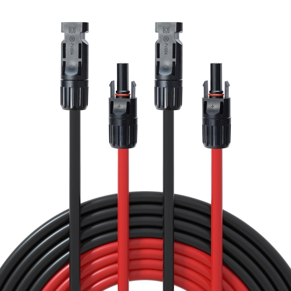Solar Connectors Y Branch and 10FT 10AWG Solar Extension Cable for Panels