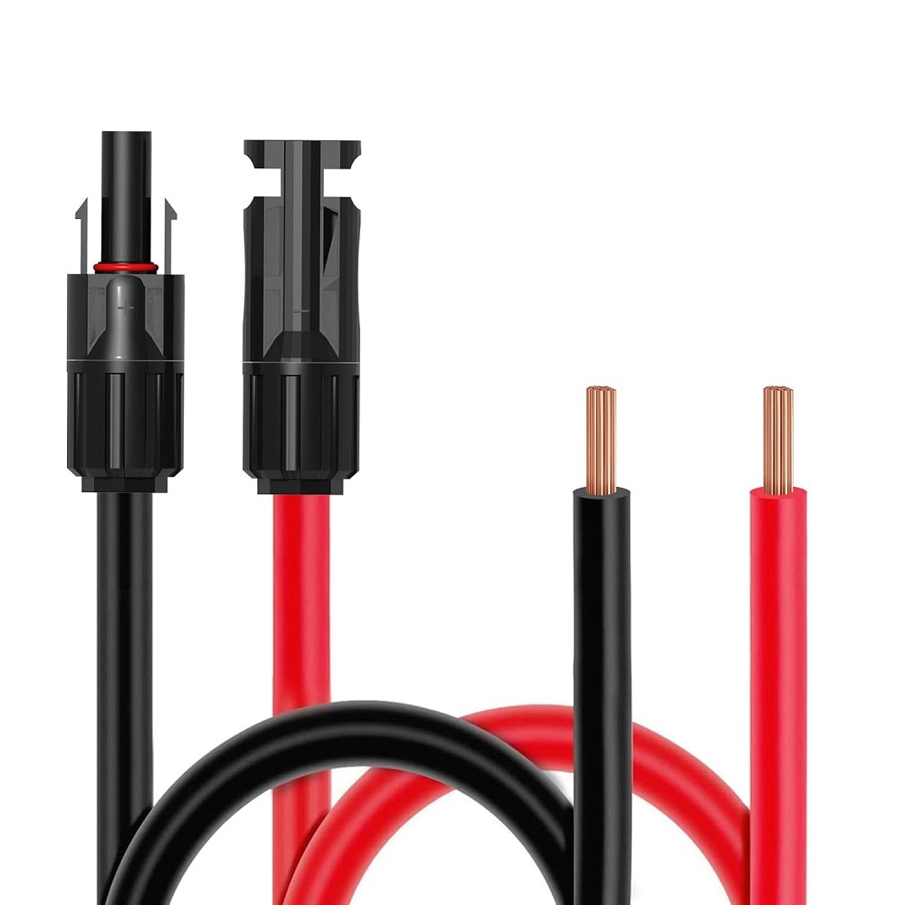 Solar Connectors Y Branch and 10FT 10AWG Solar Extension Cable for Panels