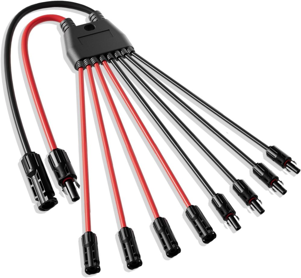 Solar Connectors Y Branch and 10FT 10AWG Solar Extension Cable for Panels
