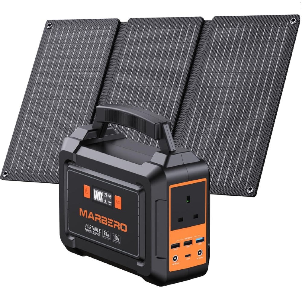 88W 24000mAh Portable Power Station Solar Outdoor Generators Backup Power
