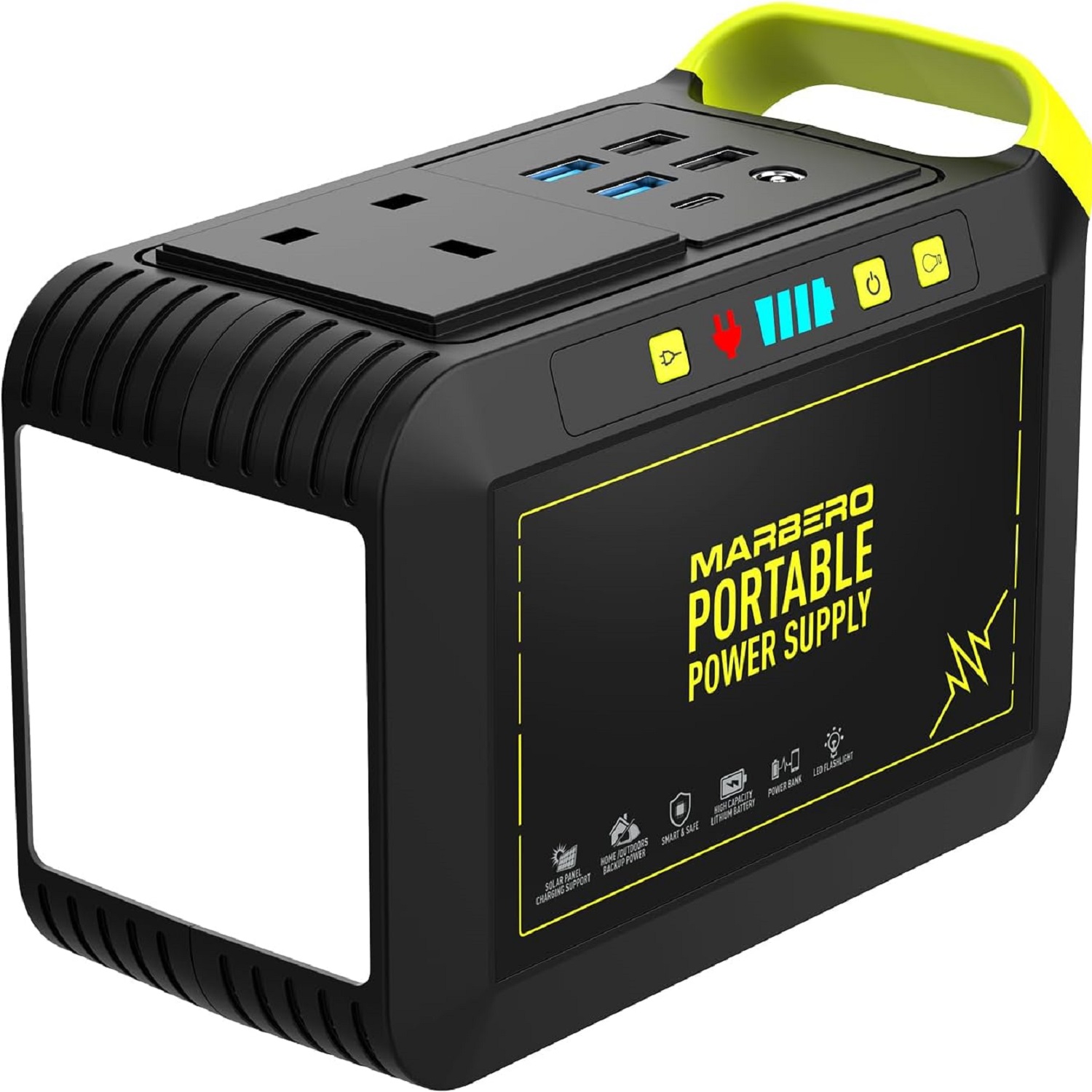 98W 24000mAh AC Plug Portable Power Station Solar Outdoor Generators Backup Power