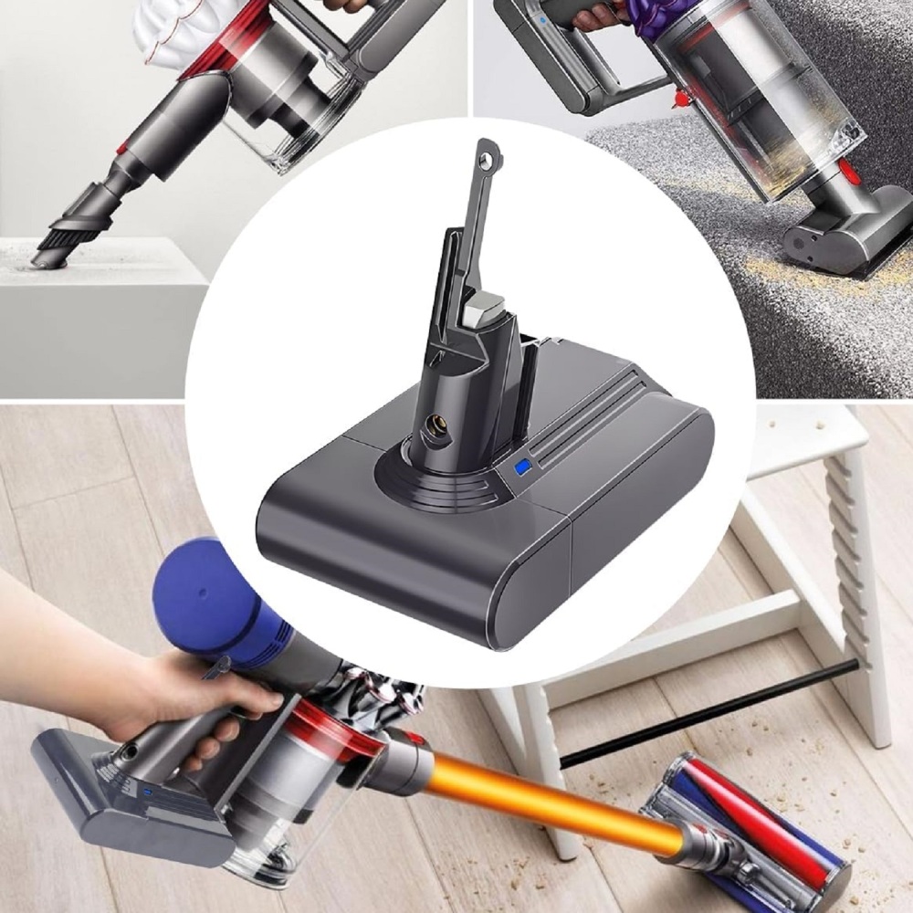 6000mAh Battery for Dyson V7 SV11 Vacuum with 2 Pre Filters