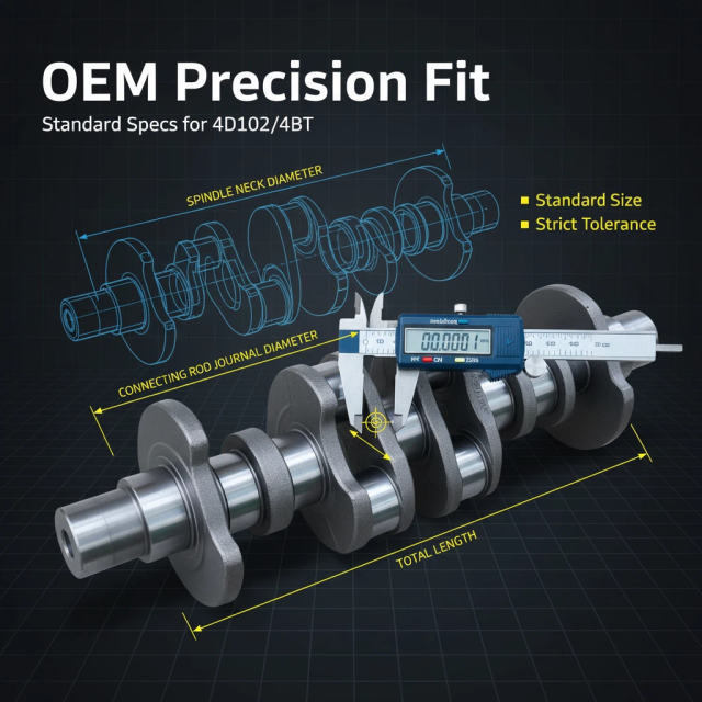 HEHUI Cummins 4D102 4BT Crankshaft 732-31-1100 3929036 3903830 3903827 3905617 Excavator Parts,China Engine ,Cummins 4D102 4BT Crankshaft