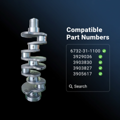 HEHUI Cummins 4D102 4BT Crankshaft 732-31-1100 3929036 3903830 3903827 3905617 Excavator Parts,China Engine ,Cummins 4D102 4BT Crankshaft