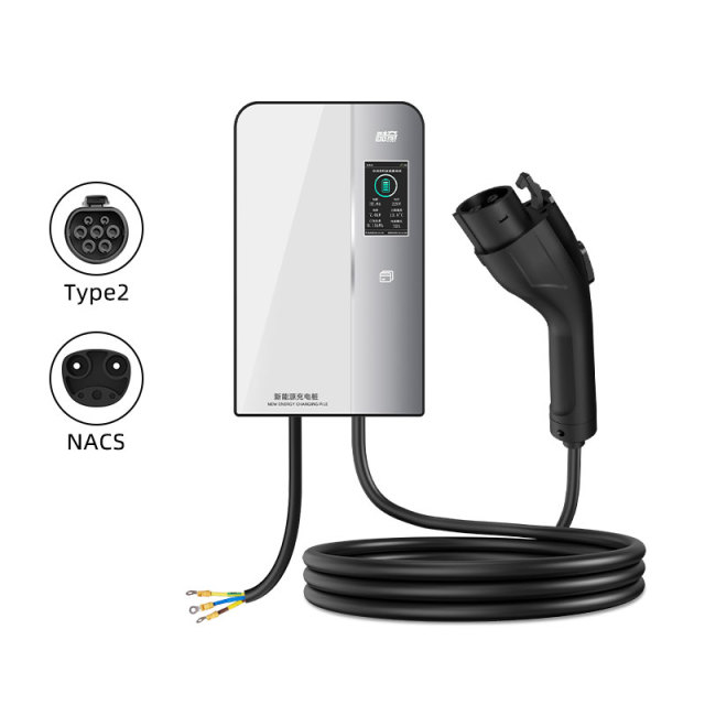 Hongte KQ04-4.3 Mode 3 Smart EV Charger 7kW 11kW 22kW | 4.3” Commercial AC Charging Station