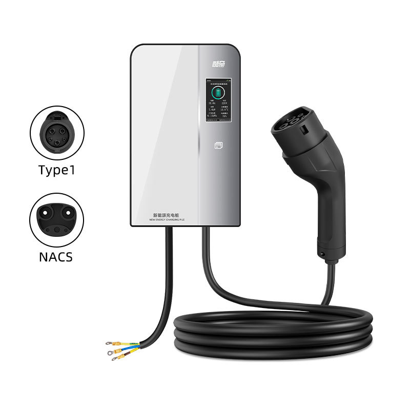 Hongte KQ04-4.3 Mode 3 Smart EV Charger 7kW 11kW 22kW | 4.3” Commercial AC Charging Station