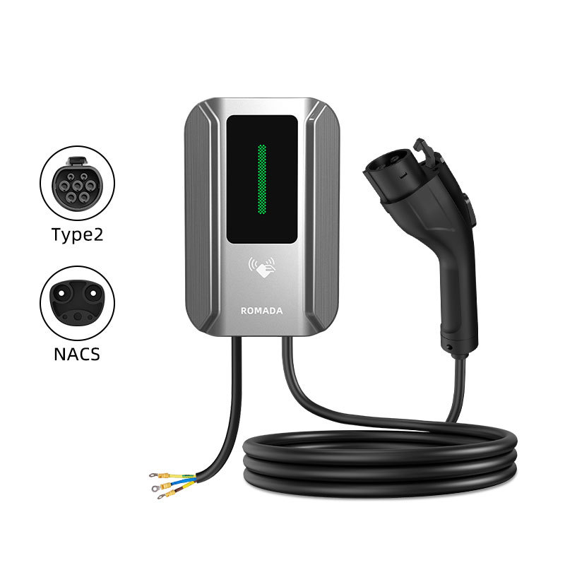 Hongte KQ06 Mode 3 AC EV Charger 7kW 11kW 22kW Smart Wallbox with APP RFID IP66