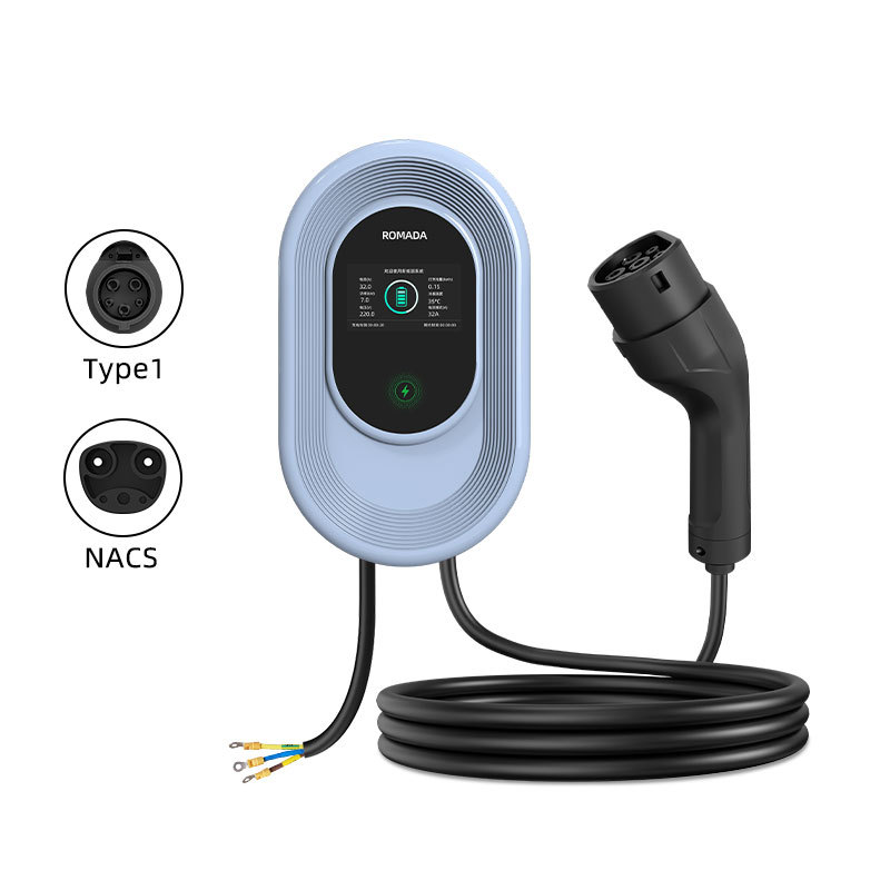 Hongte KQ07-4.3 7kW 11kW 22kW Mode 3 AC EV Charger with 4.3-Inch Display IP66