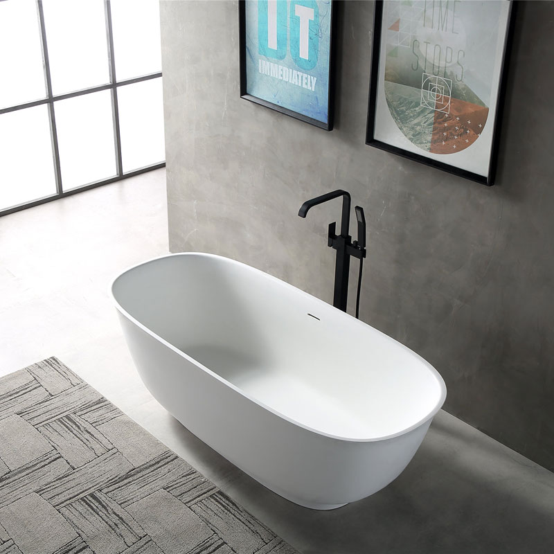 Oval Freestanding Artificial Stone Bathtub XA-8823