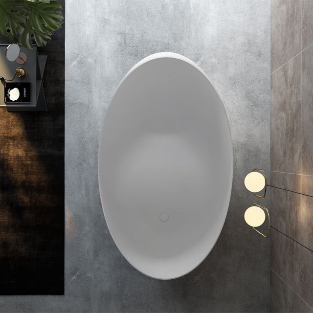 Top Rated White Oval Freestanding Acrylic Bathtub TW-7662