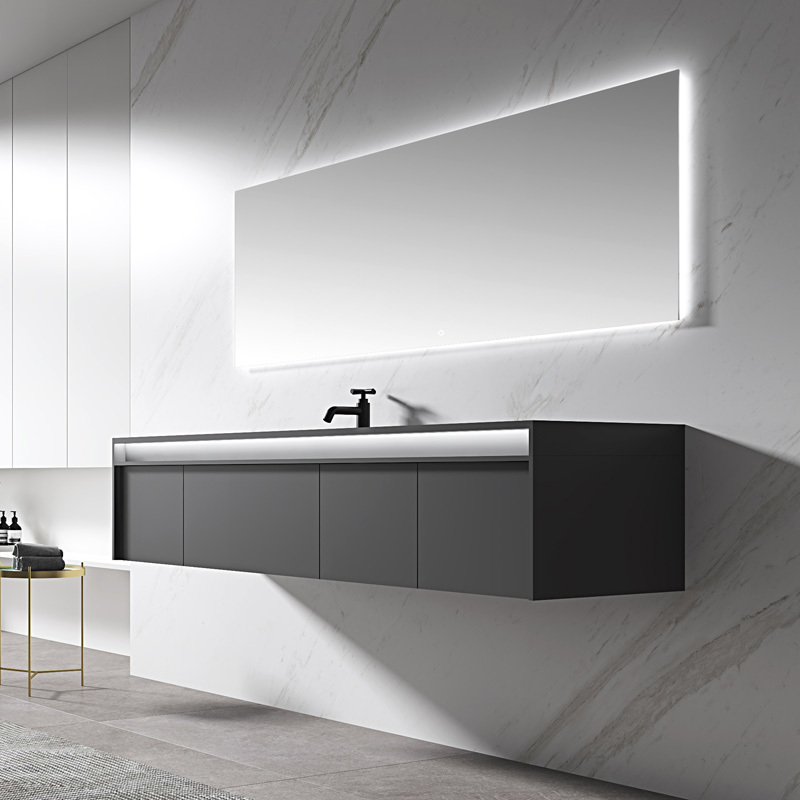 Hot Style Wholesale Single Under Counter Sink Wall Mounted Bathroom Vanity WBL-0215