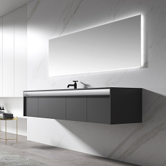 Hot Style Wholesale Single Under Counter Sink Wall Mounted Bathroom Vanity WBL-0215