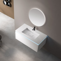 Manufacturer Single Under Counter Sink Wall Mounted Hanging Bathroom Vanity Cabinet WBL-0511