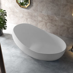 Top Rated White Oval Freestanding Acrylic Bathtub TW-7662