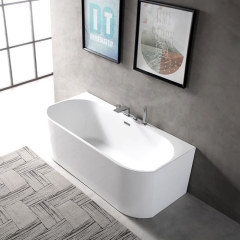 Wholesale Fashion Oval Back To Wall Freestanding OEM Acrylic Bathtub TW-6692
